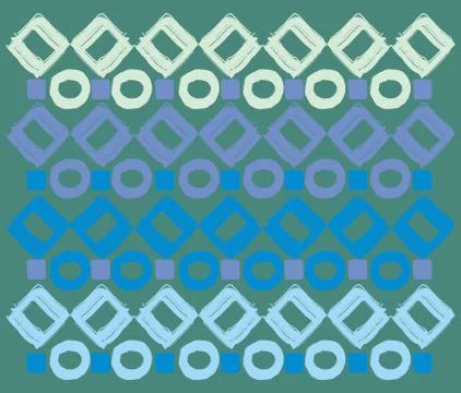 Grunge circle brush strokes vector art Stock Illustration