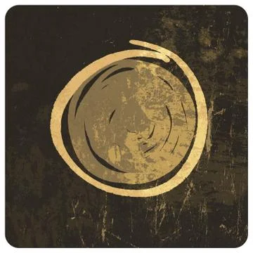 Grunge circle illustration. vector Stock Illustration