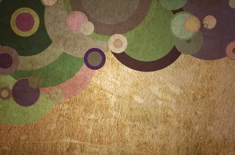 Grunge circles on the paper Stock Photos