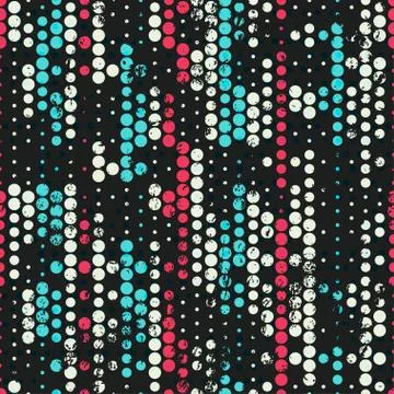 Grunge circles seamless pattern Stock Illustration