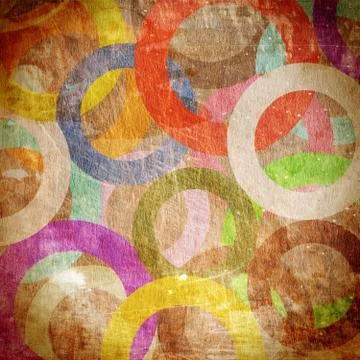 Grunge circles on the wall Stock Photos