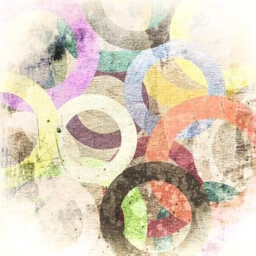 Grunge circles on the wall Stock Photos