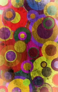 Grunge circles on the wall Stock Photos