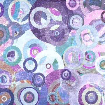 Grunge circles on the wall Stock Photos