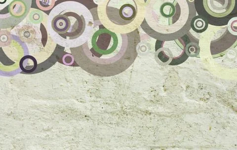 Grunge circles on the wall Stock Photos