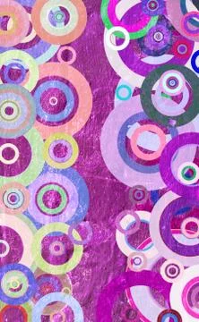 Grunge circles on the wall Stock Photos