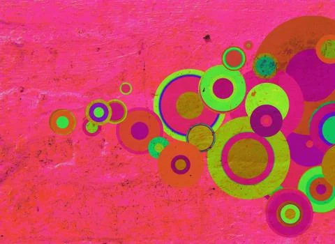 Grunge circles on the wall Stock Photos