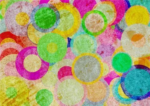 Grunge circles on the wall Stock Photos