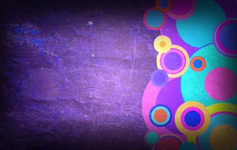 Grunge circles on the wall Stock Photos