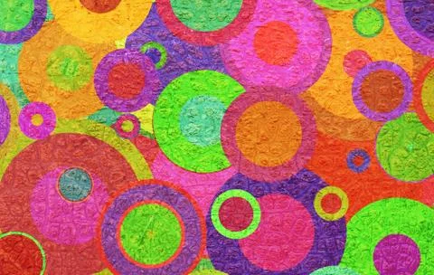 Grunge circles on the wall Stock Photos