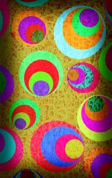 Grunge circles on the wall Stock Photos