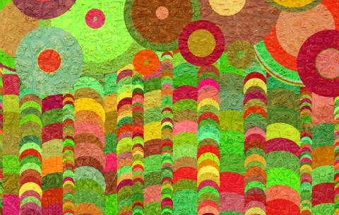 Grunge circles on the wall Stock Photos