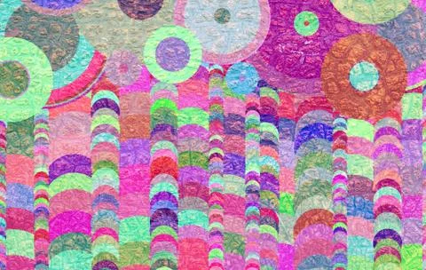 Grunge circles on the wall Stock Photos