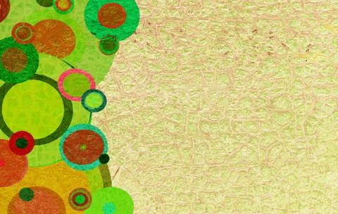 Grunge circles on the wall Stock Photos