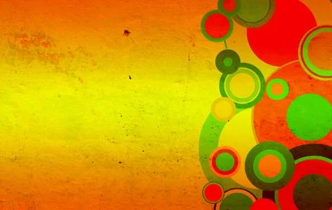 Grunge circles on the wall Stock Photos