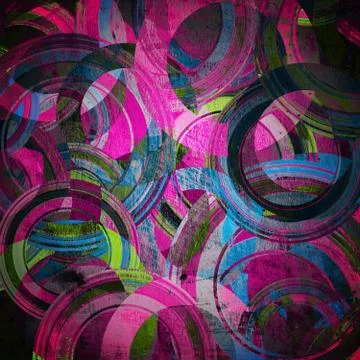 Grunge circles on the wall Stock Photos