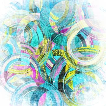 Grunge circles on the wall Stock Photos