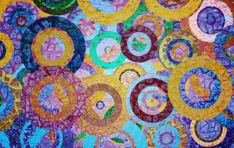 Grunge circles on the wall Stock Photos