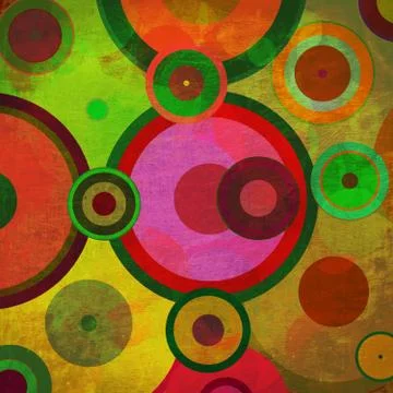 Grunge circles on the wall Stock Photos