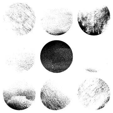 Grunge Cirular Textures 스톡 일러스트