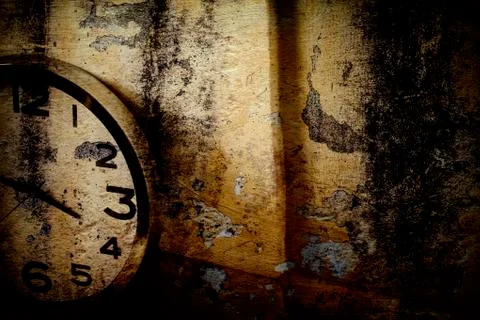 Grunge Clock Background Texture Stock Photos