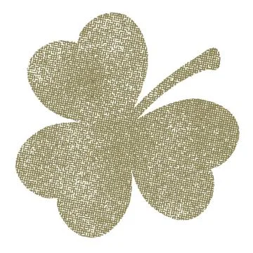 Grunge Clover Leaf Stock Illustration