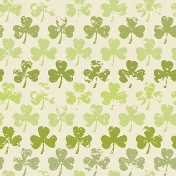 Grunge clover pattern Stock Illustration