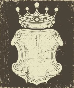 Grunge Coat of Arms Stock Illustration