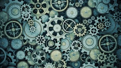 Grunge Cogwheel Background Stock Illustration