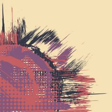Grunge color circle frames wallpaper Stock Illustration