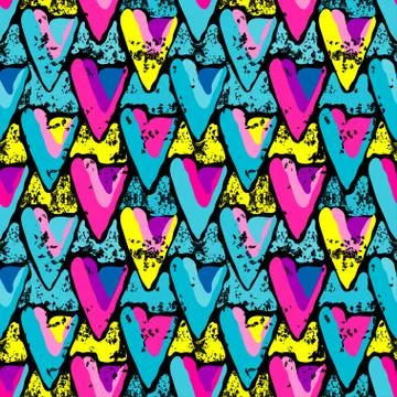 Grunge colored graffiti seamless pattern vector illustration Stock-Illustration