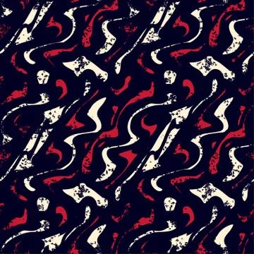 Grunge colored graffiti seamless pattern Stock Illustration