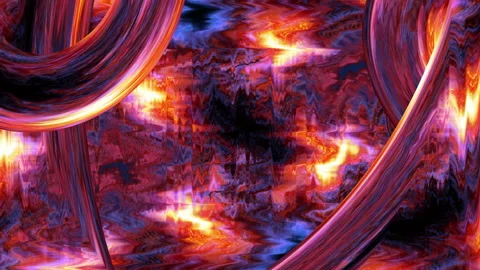 Grunge colorful abstract tech motion complex geometric shapes Stock Footage 144916941