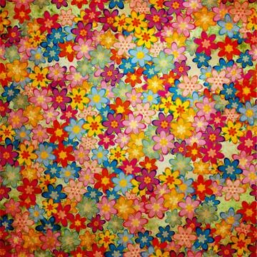 Grunge colorful flowers background pattern vintage stily Stock Illustration