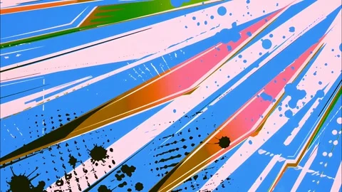 Grunge Comic Style Pattern Anime Hand-Drawn Motion Background Stock Footage 315212011