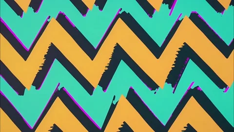 Grunge Comic Zig-Zag Colorful Hand-Drawn 2d Cartoon Pattern Background Stock Footage 315224493