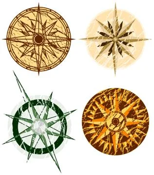 Grunge compasses Illustration