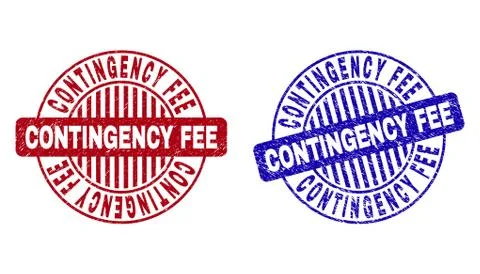 Grunge CONTINGENCY FEE Scratched Round Stamp Seals Stock Illustration