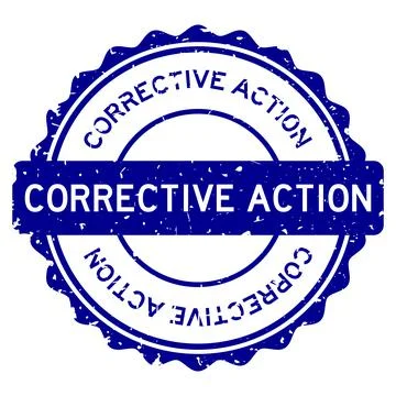 Grunge corrective action word round rubber seal stamp on white background イラスト素材