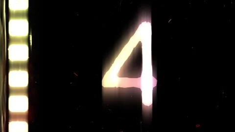 Grunge countdown timer with glowing textures for video intros and cinematic Video stock 317081283