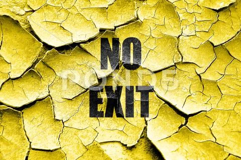 Grunge Cracked No Exit Sign
