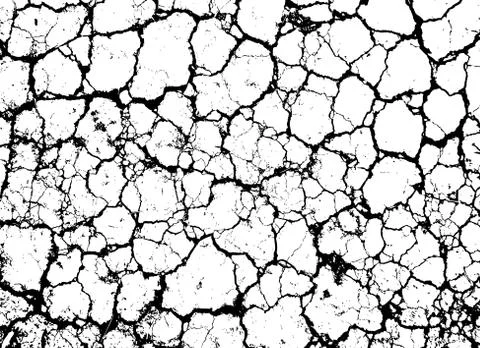 Grunge cracked vector texture of dirty wall or dry ground Stock Illustration