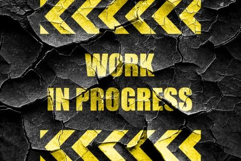 Grunge cracked Work in progress sign Illustrazione stock