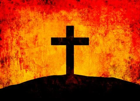 Grunge Cross Stock Illustration