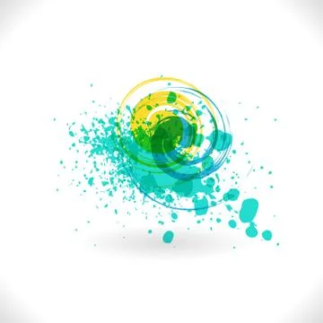 Grunge Curl. Art inks. Vector Abstract Symbol Illustrazione stock