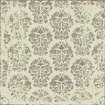 Grunge Damask Pattern Stock Illustration