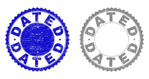 Grunge DATED Scratched Stamps 스톡 일러스트