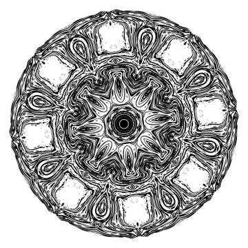 Grunge Decorative Mandala Illustrazione stock