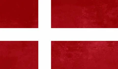 Grunge Denmark flag. Denmark flag with waving grunge texture. Stock Illustration