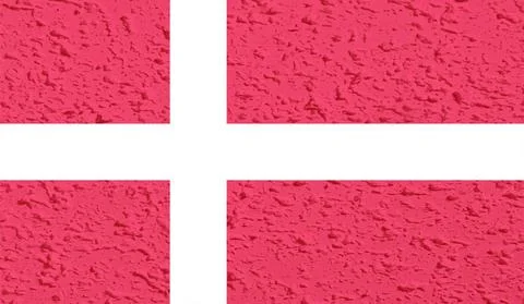 Grunge Denmark flag. Denmark flag with waving grunge texture. Stock Illustration